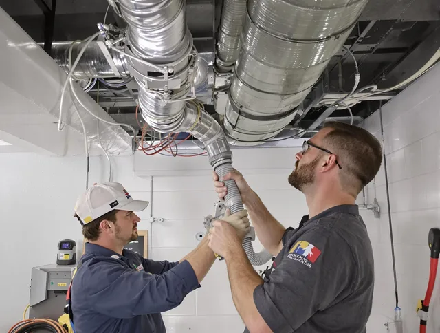 Ashland Air Duct Cleaning technician performing thorough AC duct cleaning in Ashland
