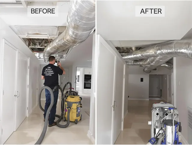 Ashland Air Duct Cleaning professional performing thorough air duct cleaning in Ashland
